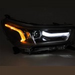 Μπροστινά Φανάρια Set Για Toyota Hilux 20+ True Drl Black Electrical True Drl Black