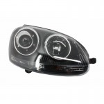 Μπροστινά Φανάρια Set Για Vw Golf V (5) 03-08 Projectors Gti / R32 Look Μαύρα H7/H7 Με Μοτέρ & E-Mark Carner