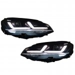 Μπροστινά Φανάρια Set Για Vw Golf Vii (7) 12-17 Drl Full Led Halogen Version Black/Chrome LEDHL103-CM Osram Ledriving Osram Ledriving