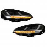 Μπροστινά Φανάρια Set Για Vw Golf Vii (7) 12-17 Drl Full Led Halogen Version Black/Chrome LEDHL103-CM Osram Ledriving Osram Ledriving