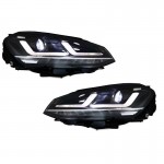 Μπροστινά Φανάρια Set Για Vw Golf Vii (7) 12-17 Drl Full Led Halogen Version Black/Chrome LEDHL103-CM Osram Ledriving Osram Ledriving