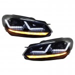 Μπροστινά Φανάρια Set Για Vw Golf Vi (6) 08-12 Drl Xenarc® Halogen Version Black LEDHL102-BK Osram LEDriving®