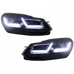 Μπροστινά Φανάρια Set Για Vw Golf Vi (6) 08-12 Drl Xenarc® Halogen Version Black LEDHL102-BK Osram LEDriving®