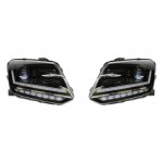 Μπροστινά Φανάρια Set Για Vw Amarok 2010+ Drl Full Led Halogen Version Μαύρα LEDHL107-BK Osramledriving