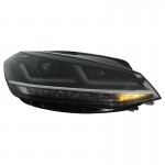 Μπροστινά Φανάρια Set Για Vw Golf Vii (7.5) 17-19 Drl Full Led Halogen Version Black LEDHL10-BK Osram Ledriving