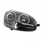 Μπροστινά Φανάρια Set Για Vw Golf V (5) 03-08 Bi-Xenon Projectors Gti / R32 Look Μαύρα H7/H7 Με Μοτέρ & E-Mark Carner