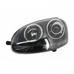 Μπροστινά Φανάρια Set Για Vw Golf V (5) 03-08 Bi-Xenon Projectors Gti / R32 Look Μαύρα H7/H7 Με Μοτέρ & E-Mark Carner