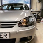 Μπροστινά Φανάρια Set Για Vw Golf V (5) 03-08 Bi-Xenon Projectors Gti / R32 Look Μαύρα H7/H7 Με Μοτέρ & E-Mark Carner