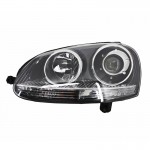 Μπροστινά Φανάρια Set Για Vw Golf V (5) 03-08 Bi-Xenon Projectors Gti / R32 Look Χρώμιο H7/H7 Με Μοτέρ & E-Mark Carner