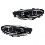 Μπροστινά Φανάρια Set Για Vw Scirocco 08-17 Xenon Upgrade Facelift Look Full Led Drl Black Μπροστινά Φανάρια Set Για Vw Scirocco 08-17 Xenon Upgrade Facelift Look Full Led Drl Black