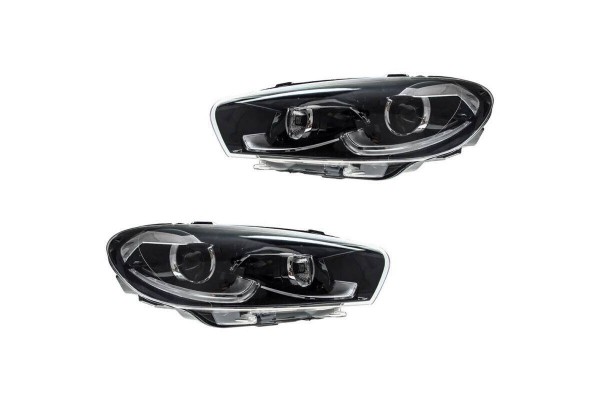 Μπροστινά Φανάρια Set Για Vw Scirocco 08-17 Xenon Upgrade Facelift Look Full Led Drl Black Μπροστινά Φανάρια Set Για Vw Scirocco 08-17 Xenon Upgrade Facelift Look Full Led Drl Black