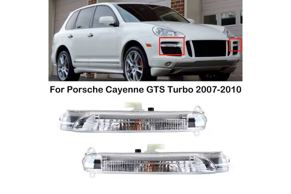 Μπροστινά Φλας Για Porsche Cayenne 957 Gts Turbo 2007-2010 Με Led Drl 2 Τεμάχια