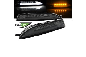 Μπροστινά Φλας Για Vw Scirroco 08-14 Led Tube & Drl Smoke 2 Τεμάχια Reliable Auto Parts