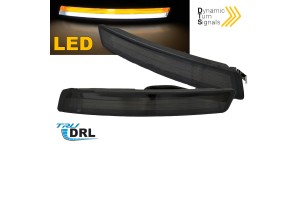 Μπροστινά Φλας Για Vw New Beetle 06-11 Με Dynamic Led Φλας & Tube Drl Φιμέ 2 Τεμάχια Vinstar
