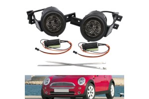 Μπροστινά Φλας Για Mini Cooper R50 / R52 / R53 01-06 Με Φώτα Θέσης Led Smoke 2 Τεμάχια