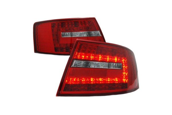 Πισινά Φανάρια Set Για Audi A6 4F 04-08 Led Κόκκινο/Crystal 7Pin Με Original Led Φανάρια Eagle Eyes