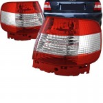 Πισινά Φανάρια Set Για Audi A4 B5 94-00 Κόκκινο/Crystal Depo