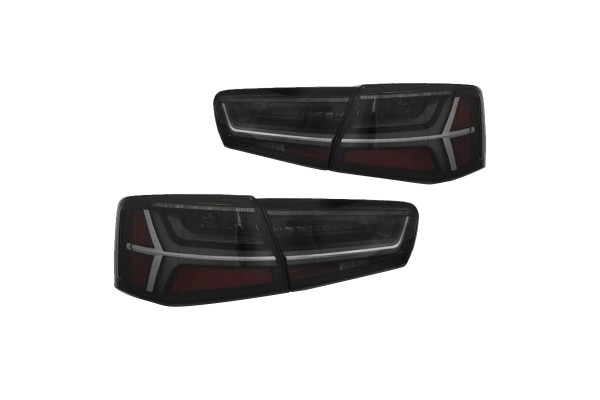 Πισινά Φανάρια Set Για Audi A6 C7 11-15 Led Bar Dynamic Φυμέ Eagle Eyes