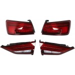 Πισινά Φανάρια Set Για Audi A3 8V 2013-2019 Sedan Led Bar Κόκκινο/Φιμέ