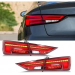 Πισινά Φανάρια Set Για Audi A3 8V 2013-2019 Sedan Led Bar Κόκκινο/Φιμέ