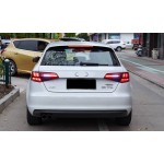 Πισινά Φανάρια Set Για Audi A3 8V 2013-2019 Sportback Led Bar Κόκκινο/Φιμέ