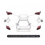 Πισινά Φανάρια Set Για Audi A3 8V 2013-2019 Sportback Led Bar Κόκκινο/Φιμέ