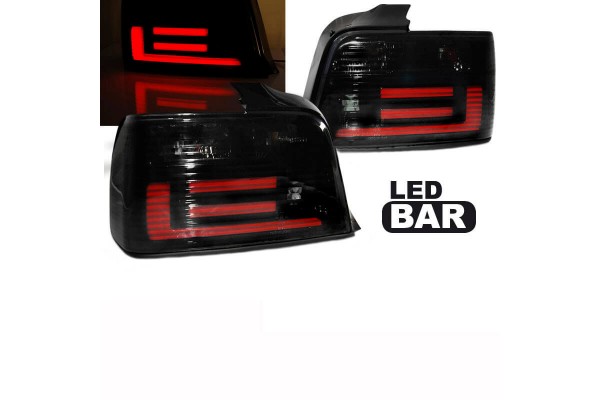 Πισινά Φανάρια Set Για Bmw 3 E36 Sedan 90-99 Led Bar Μαύρα/Φιμέ Reliable Auto Parts