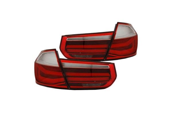 Πισινά Φανάρια Set Για Bmw 3 F30 11-15 Sedan Led Bar Κόκκινο/Crystal Depo