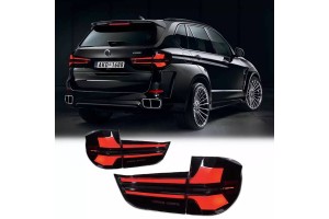 Πισινά Φανάρια Set Για Bmw X5 F15 (2013-2018) Led Bar Upgrade To G05 Lci Look Smoke