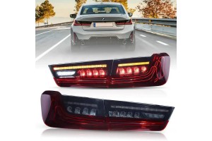 Πισινά Φανάρια Set Για Bmw 3 G20 18-22 Sedanlaser Look Red/Crystal Vland