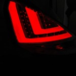Πισινά Φανάρια Set Για Ford Fiesta 08-12 Led Bar Κόκκινο/Crystal Junyan