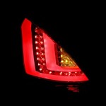 Πισινά Φανάρια Set Για Ford Fiesta 08-12 Led Bar Κόκκινο/Φιμέ Junyan