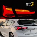 Πισινά Φανάρια Set Για Ford Focus 18-21 Hatchback 3D/5D LedΚόκκινο/Smoke