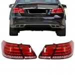 Πισινά Φανάρια Set Για Mercedes-Benz E-Class W212 09-13 Full Led Facelift Look Κόκκινο/Crystal Eagle Eyes