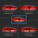 Πισινά Φανάρια Set Για Mitsubishi Lancer X 08-17 Led Bar Κόκκινο/Crystal Vland