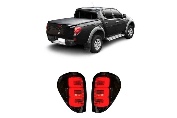 Πισινά Φανάρια Set Για Mitsubishi L200 2007-2014 Led Barblack