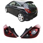 Πισινά Φανάρια Set Για Opel Corsa D 3D 06-14 Opc Look Κόκκινο/Φιμέ Tyc