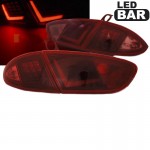 Πισινά Φανάρια Set Για Seat Leon 1P 09-12 Facelift Led Bar Κόκκινο Depo