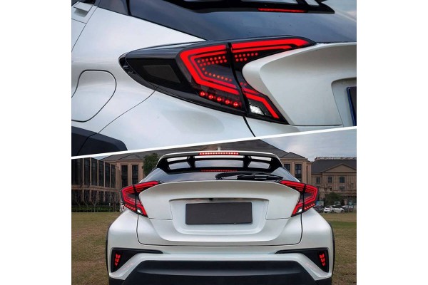 Πισινά Φανάρια Set Για Toyota C-HR 2016-2019 Full Led Bar / Dynamic Φλας Black