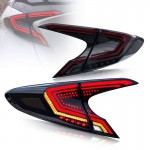 Πισινά Φανάρια Set Για Toyota C-HR 2016-2019 Full Led Bar / Dynamic Φλας Black