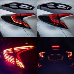 Πισινά Φανάρια Set Για Toyota C-HR 2016-2019 Full Led Bar / Dynamic Φλας Black