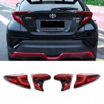 Πισινά Φανάρια Set Για Toyota C-HR 2016-2019 Full Led Bar / Dynamic Φλας Κόκκινα