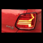 Πισινά Φανάρια Set Για Vw Polo 6R 09-14 Led Bar Dynamic Κόκκινο/Crystal Carner