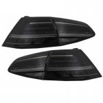 Πισινά Φανάρια Set Για Vw Golf Vii 7 & 7.5 11-19 Led Bar Dynamic Facelift 7.5 GTI/R Look Φιμέ Vland