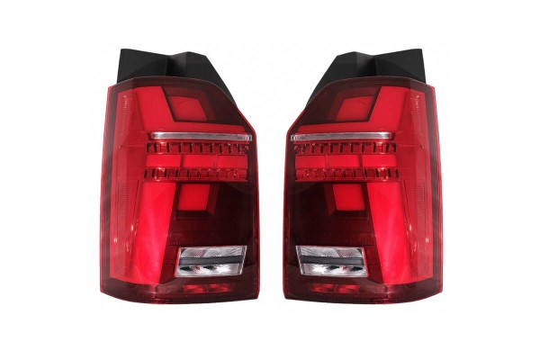 Πισινά Φανάρια Set Για Vw T6 15-20 Full Led Bar Κόκκινο/Crystal Carner Με Dynamic Φλας