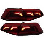 Πισινά Φανάρια Set Για Vw Passat B8 3G (2015-2019) Limousine Sequential Dynamic Φλας B8.5 Design Red/Crystal