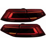 Πισινά Φανάρια Set Για Vw Passat B8 3G (2015-2019) Limousine Sequential Dynamic Φλας B8.5 Design Red/Crystal