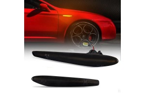 Πλαϊνά Φλας Φτερού Για Alfa Romeo 159 05-11 / Spider 06+ / Brera 06-10 Smoke Led Dynamic 2 Τεμάχια