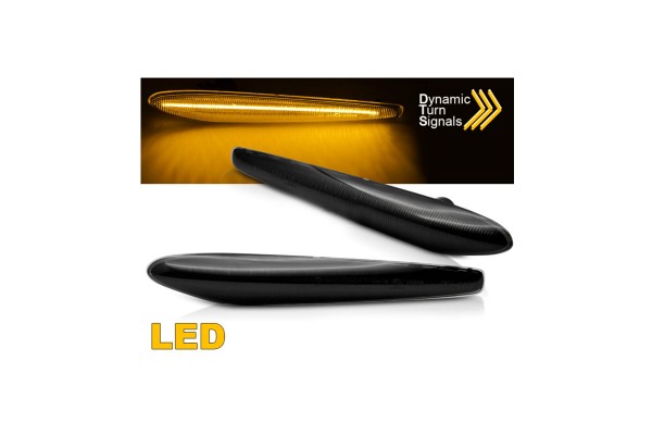 Πλαϊνά Φλας Φτερού Για Alfa Romeo 159/ Brera/ Spider 05-10 Smoke Led Dynamic 2 Τεμάχια