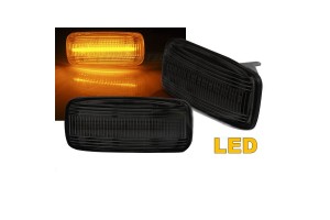 Πλαϊνά Φλας Φτερού Για Audi A3 8L 00-03 / A4 B5 99-01 / A6 C5 97-04 / Tt 8N 99-06 Led Smoke 2 Τεμάχια